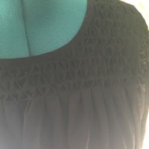 Calvin Klein Black Chiffon Long Sleeve Blouse